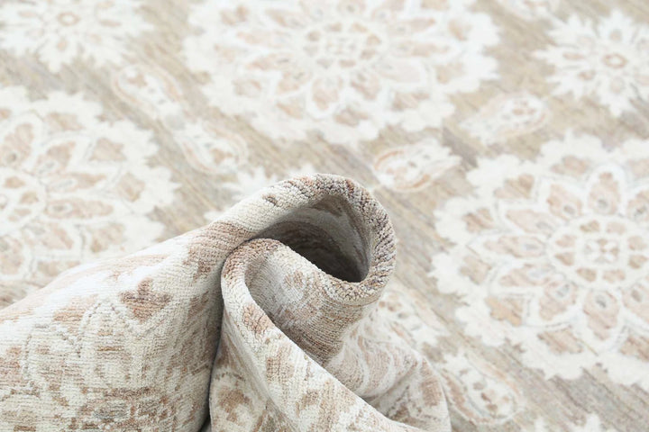 Brown Afghan Serenity Rug 8' 11" x 10' 6" Hand-Knotted | No. AT66304