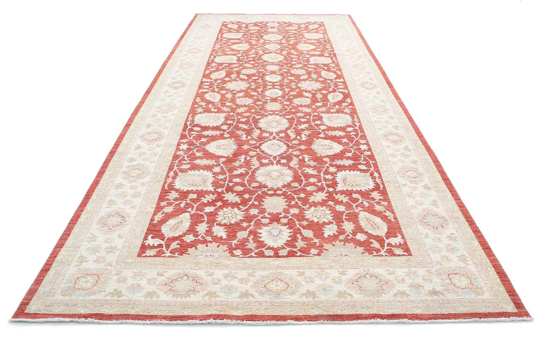 Afghan Ziegler Farhan Rug 6'7" x 16'0" Hand-Knotted | No. AT66563