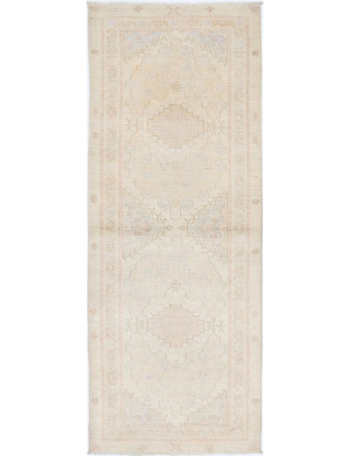 Afghan Serenity Runner Rug 2' 7" x 7' 3" Hand-Knotted | No. AT66632