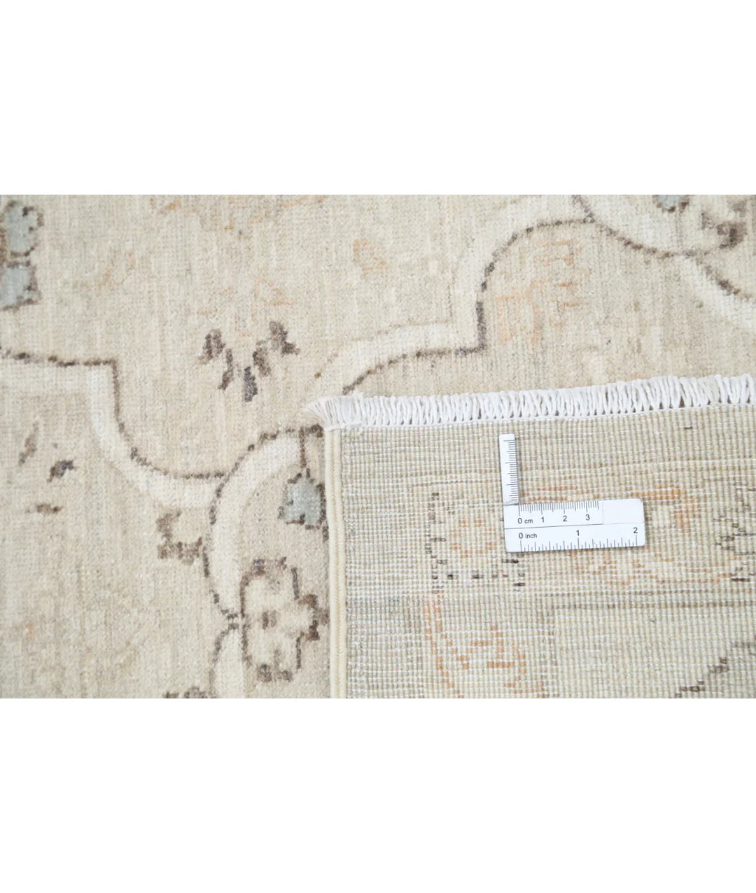 Brown Afghan Tabriz Rug 8' 0" x 10' 1" Hand-Knotted | No. AT66649