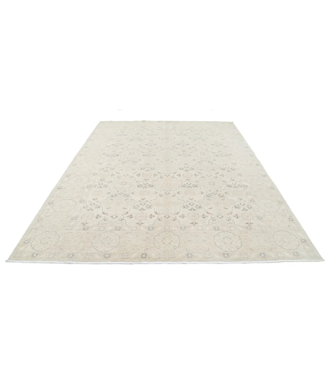 Brown Afghan Tabriz Rug 8' 0" x 10' 1" Hand-Knotted | No. AT66649