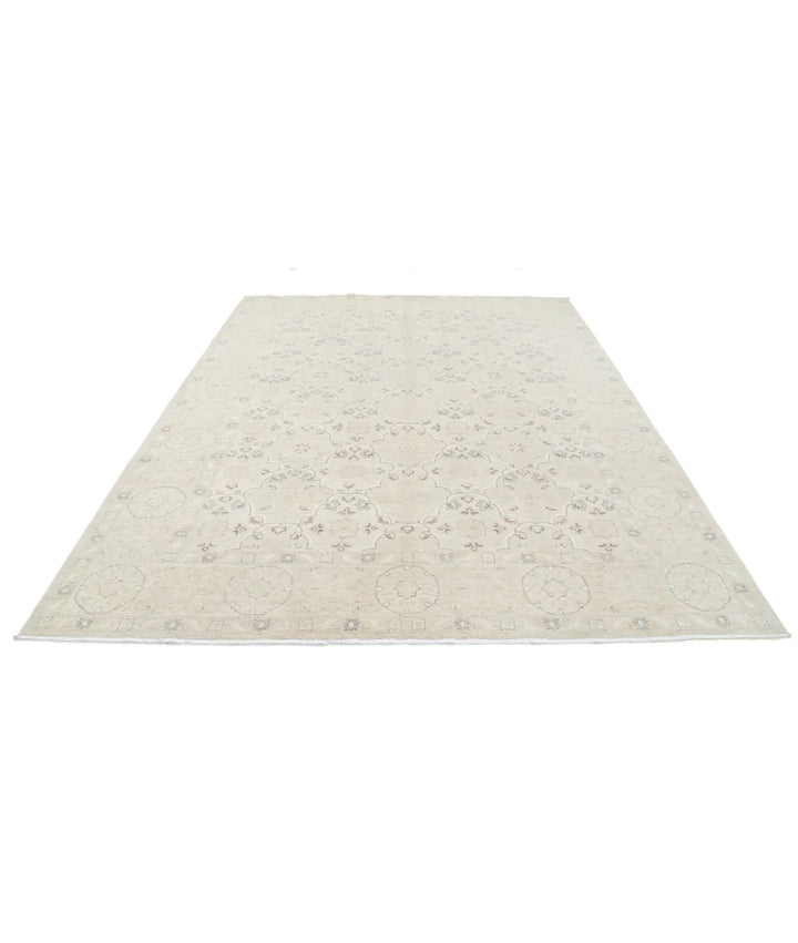 Brown Afghan Tabriz Rug 8' 0" x 10' 1" Hand-Knotted | No. AT66649