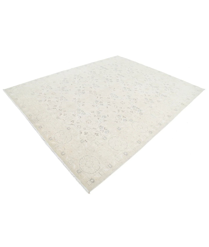 Brown Afghan Tabriz Rug 8' 0" x 10' 1" Hand-Knotted | No. AT66649