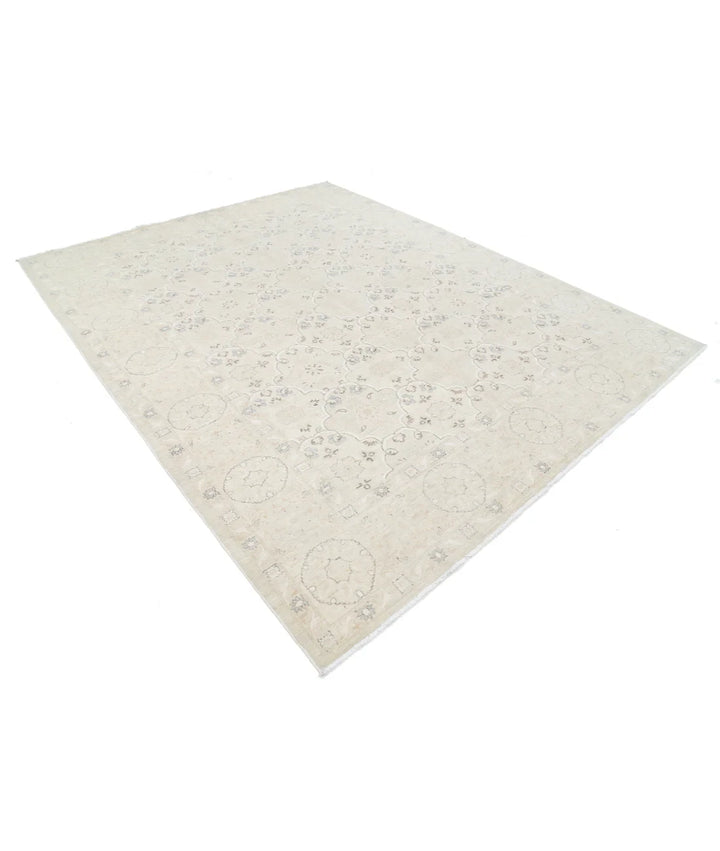 Brown Afghan Tabriz Rug 8' 0" x 10' 1" Hand-Knotted | No. AT66649