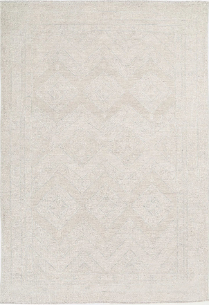 Afghan Oushak Rug 6' 3" x 9' 2" Hand-Knotted | No. AT66679