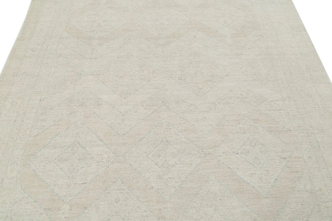 Afghan Oushak Rug 6' 3" x 9' 2" Hand-Knotted | No. AT66679