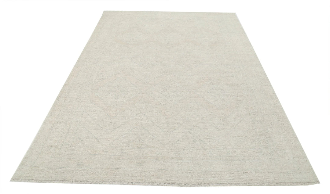 Afghan Oushak Rug 6' 3" x 9' 2" Hand-Knotted | No. AT66679