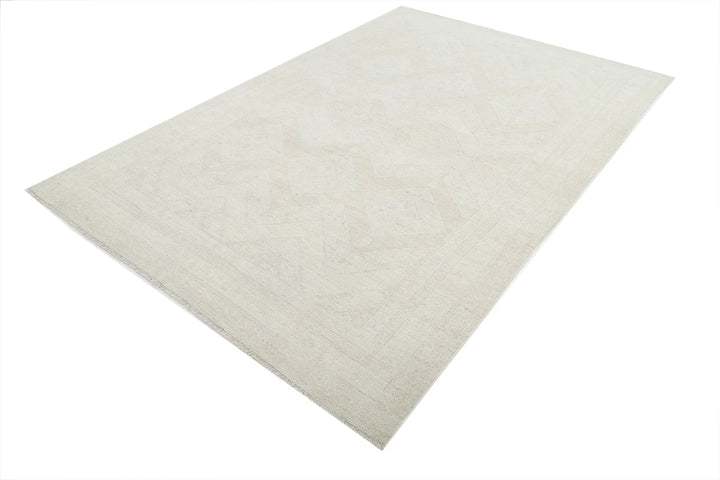 Afghan Oushak Rug 6' 3" x 9' 2" Hand-Knotted | No. AT66679
