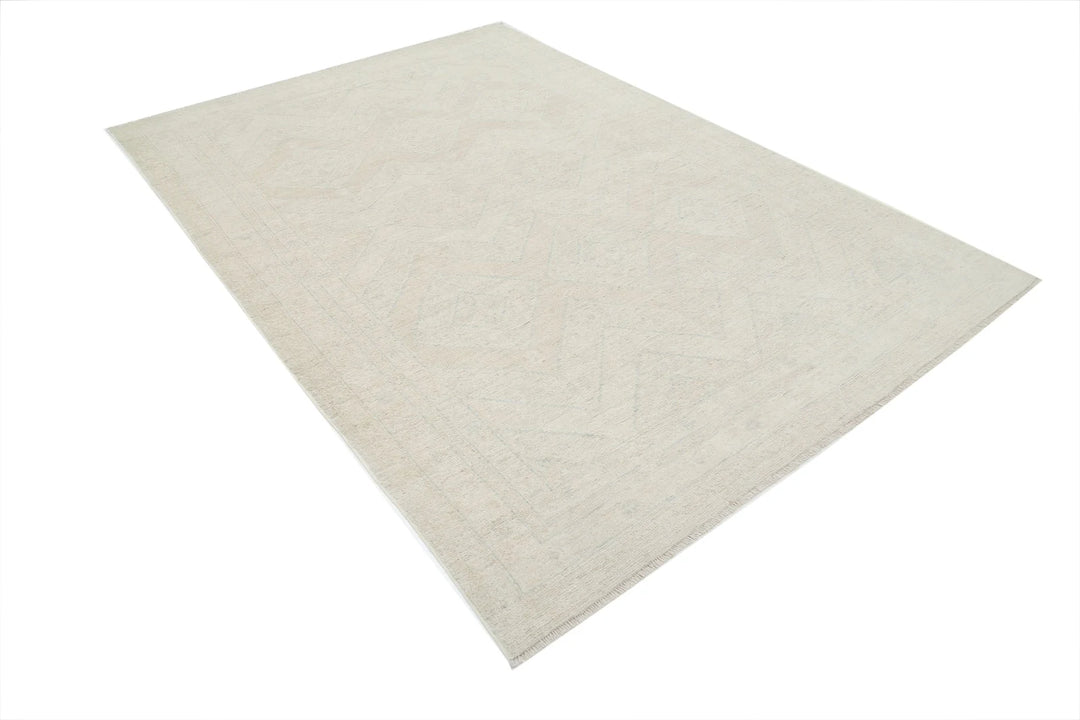 Afghan Oushak Rug 6' 3" x 9' 2" Hand-Knotted | No. AT66679