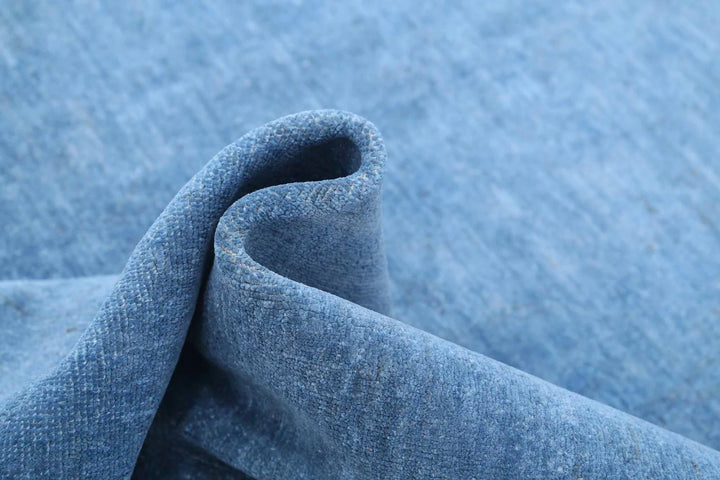 Blue Afghan Overdye Rug 8' 1" x 10' 0" Hand-Knotted | No. AT66724
