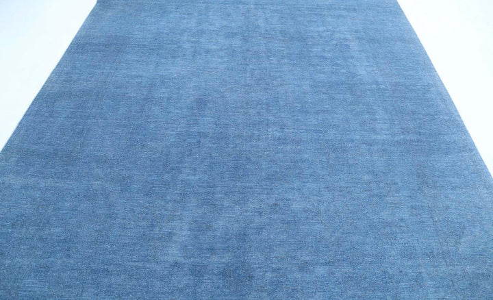 Blue Afghan Overdye Rug 8' 1" x 10' 0" Hand-Knotted | No. AT66724