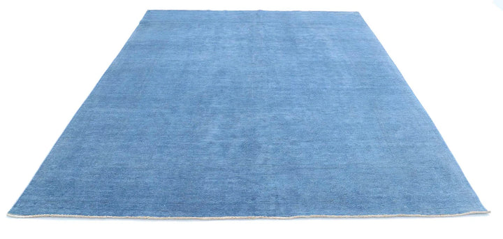 Blue Afghan Overdye Rug 8' 1" x 10' 0" Hand-Knotted | No. AT66724