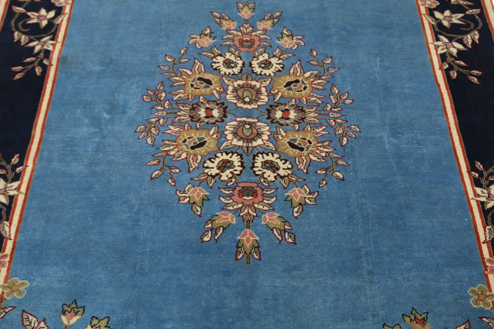 Blue Persian Tabriz Rug 5' 0" x 7' 6" Hand-Knotted | No. AT66747
