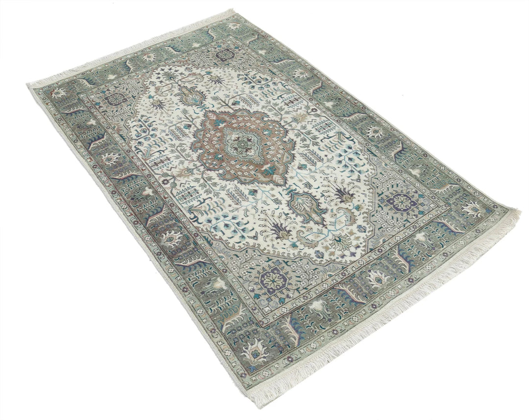 Persian Tabriz Rug 3' 2" x 5' 0" Hand-Knotted | No. AT66861