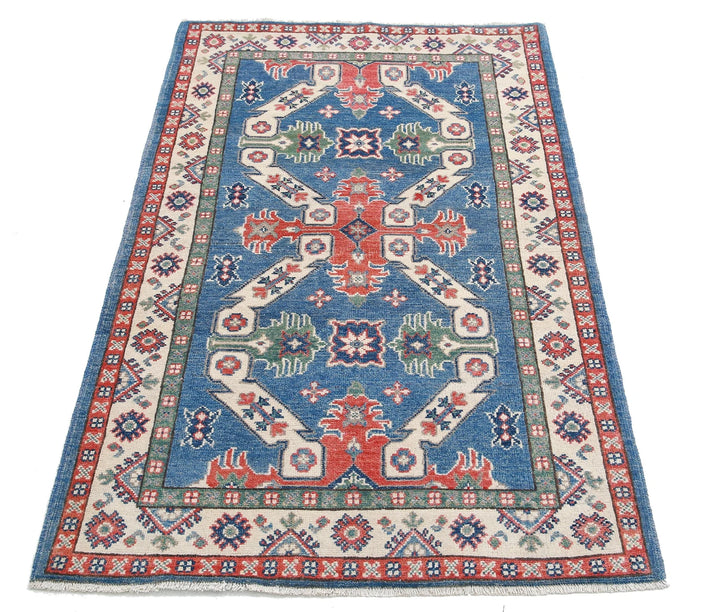 Afghan Tribal Kazak Rug 3' 0" x 5' 0" Hand-Knotted | No. AT66875