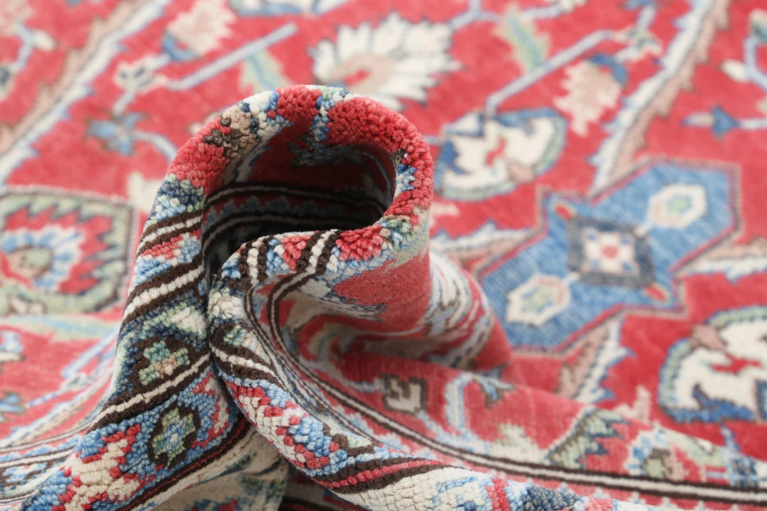 Afghan Kazak Rug 8' 10" x 11' 7" Hand-Knotted | No. AT66922
