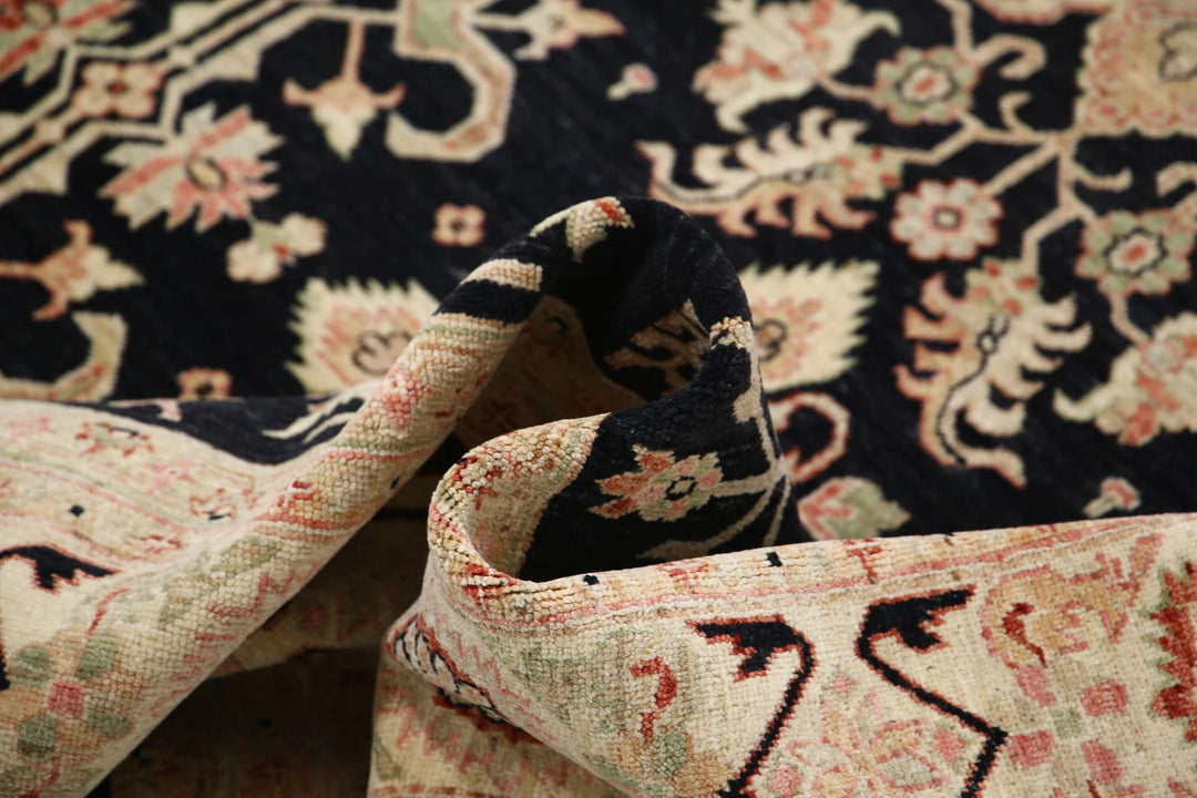 Afghan Ziegler Rug 6' 7" x 9' 9" Hand-Knotted | No. AT67052