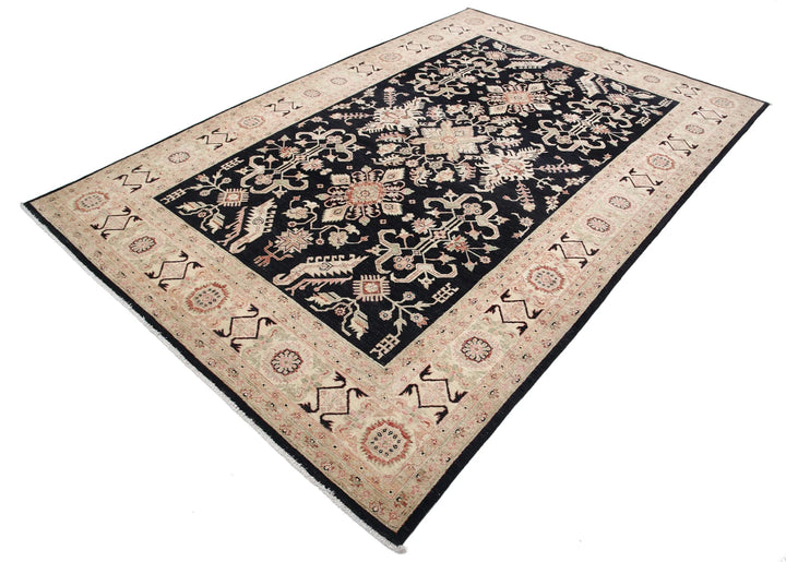 Afghan Ziegler Rug 6' 7" x 9' 9" Hand-Knotted | No. AT67052