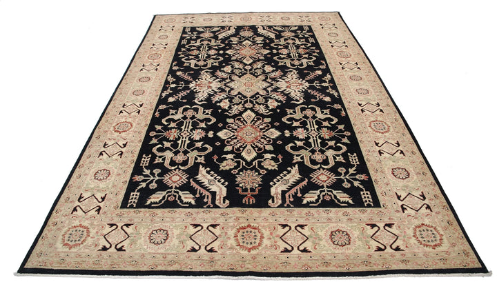 Afghan Ziegler Rug 6' 7" x 9' 9" Hand-Knotted | No. AT67052