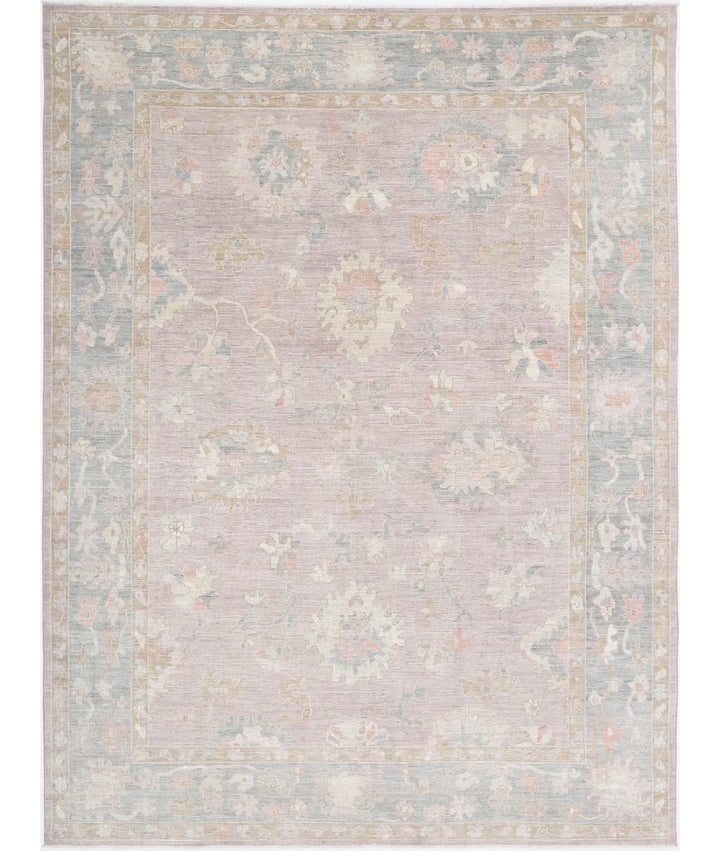 Purple Afghan Oushak Rug 10' 3" x 13' 9" Hand-Knotted | No. AT67104
