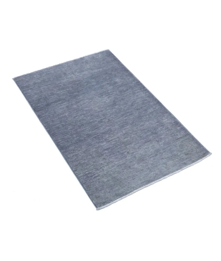 Grey Afghan Overdye Rug 2' 1" x 3' 3" Hand-Knotted | No. AT67248