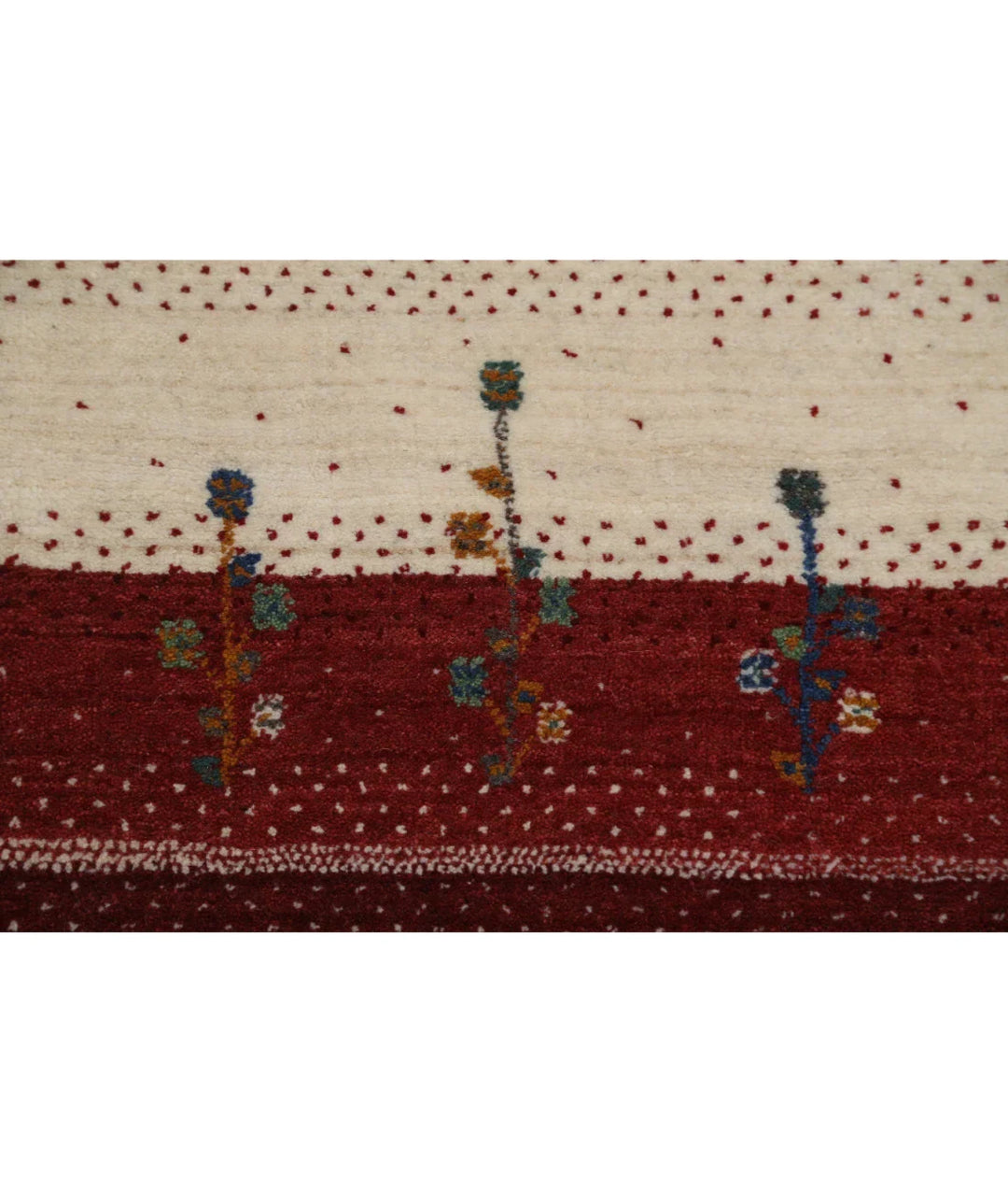 Ivory Indian Oriental Rug 4' 10" x 6' 6" Hand-Knotted | No. AT67273