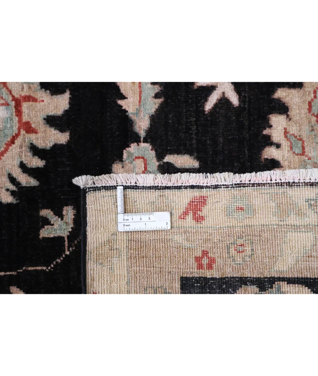 Black Afghan Ziegler Rug 8' 8" x 11' 9" Hand-Knotted | No. AT673281