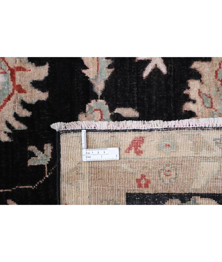 Black Afghan Ziegler Rug 8' 8" x 11' 9" Hand-Knotted | No. AT673281