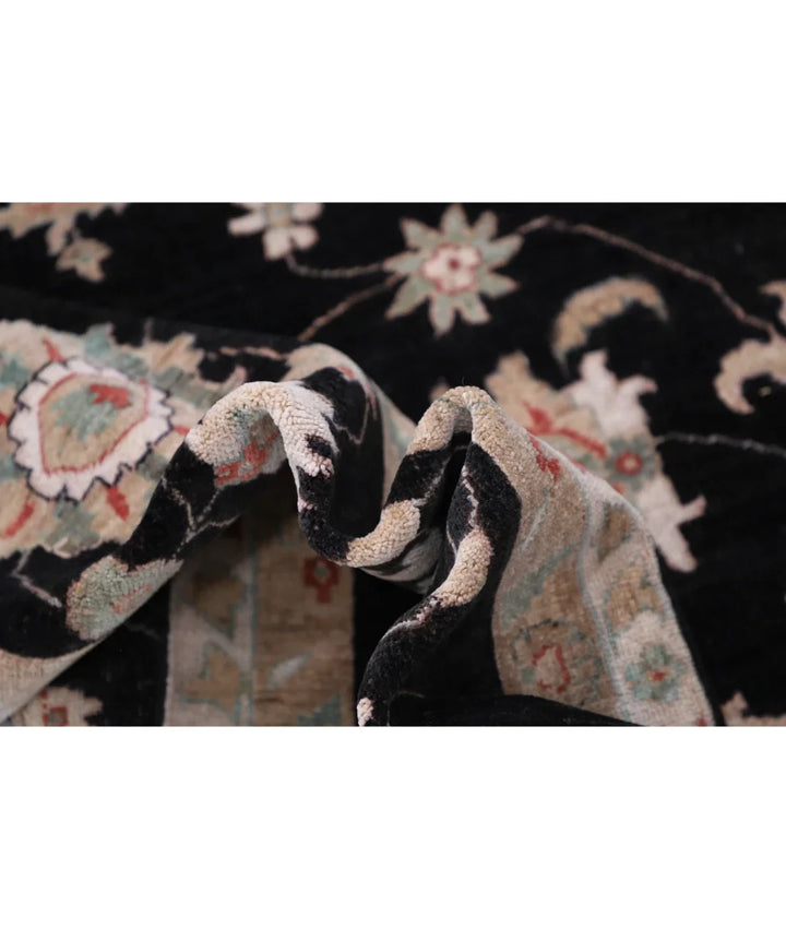 Black Afghan Ziegler Rug 8' 8" x 11' 9" Hand-Knotted | No. AT673281