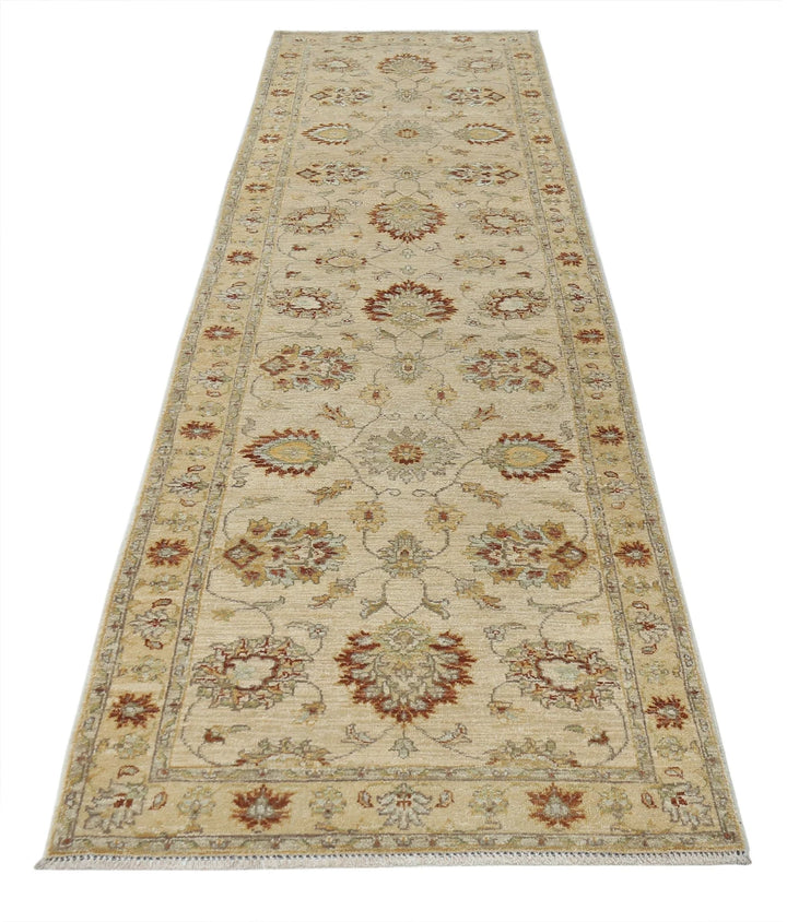 Indian Ziegler Rug 2' 10" x 10' 0" Hand-Knotted | No. AT67343