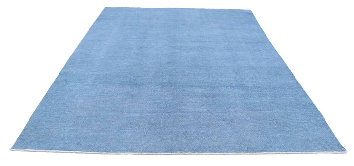 Blue Afghan Overdye Rug 7' 10" x 9' 7" Hand-Knotted | No. AT67543