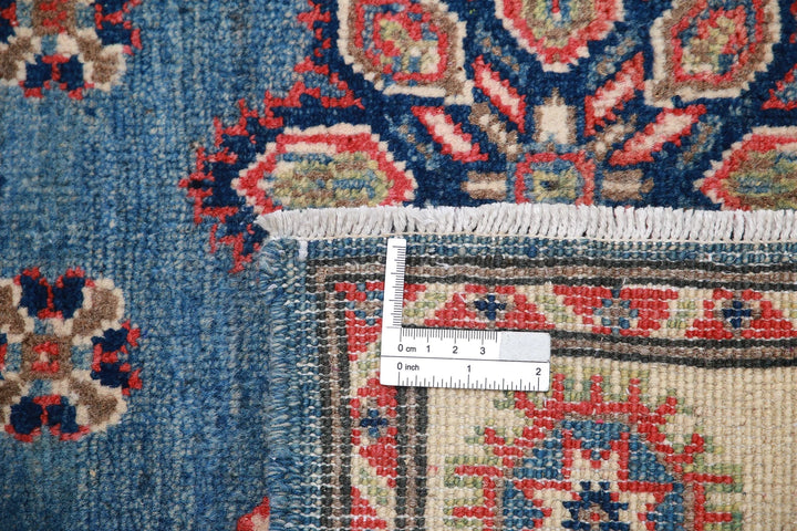 Afghan Kazak Rug 3' 3" x 4' 9" Hand-Knotted | No. AT67544