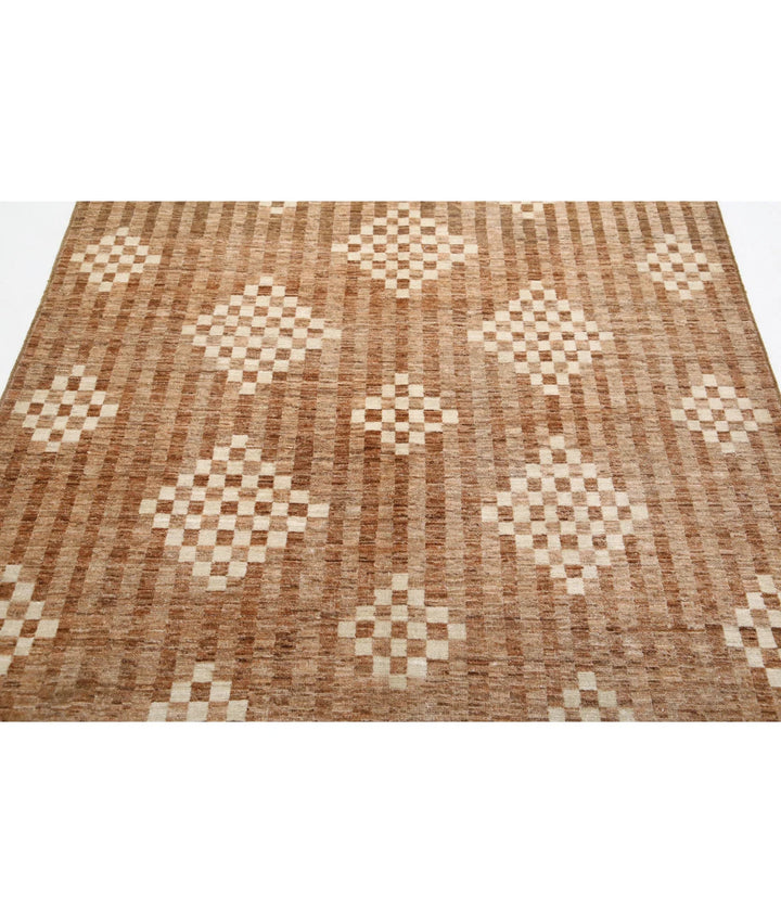 Afghan Modcar Rug 4' 10" x 6' 3" Hand-Knotted | No. AT67561