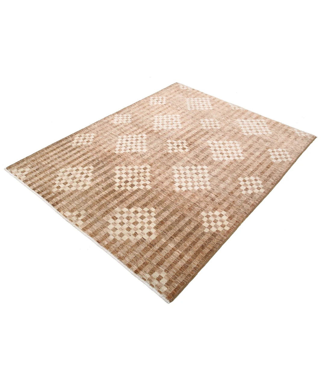 Afghan Modcar Rug 4' 10" x 6' 3" Hand-Knotted | No. AT67561
