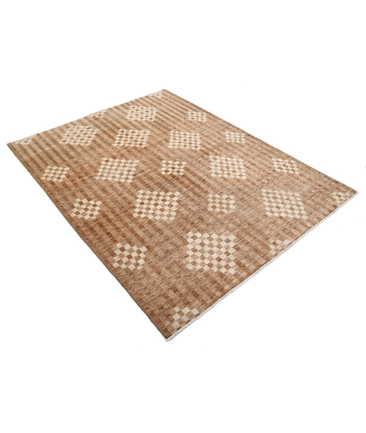 Afghan Modcar Rug 4' 10" x 6' 3" Hand-Knotted | No. AT67561