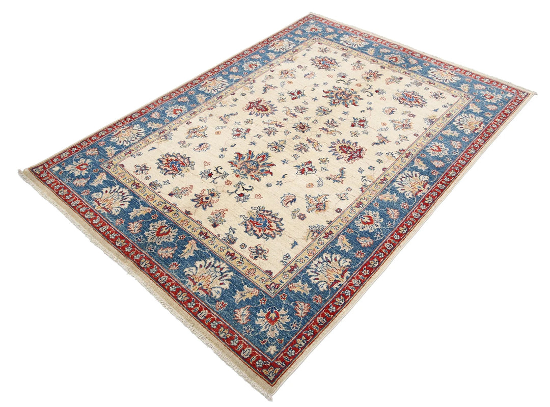 Afghan Ziegler Rug 4' 9" x 6' 8" Hand-Knotted | No. AT67737