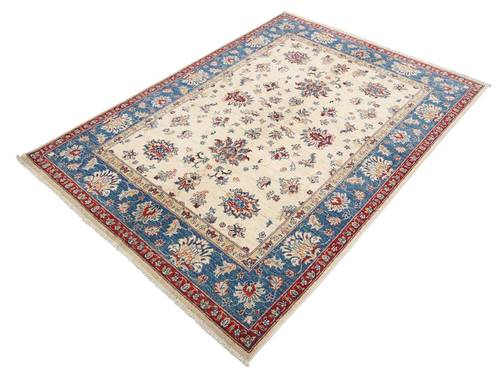 Afghan Ziegler Rug 4' 9" x 6' 8" Hand-Knotted | No. AT67737