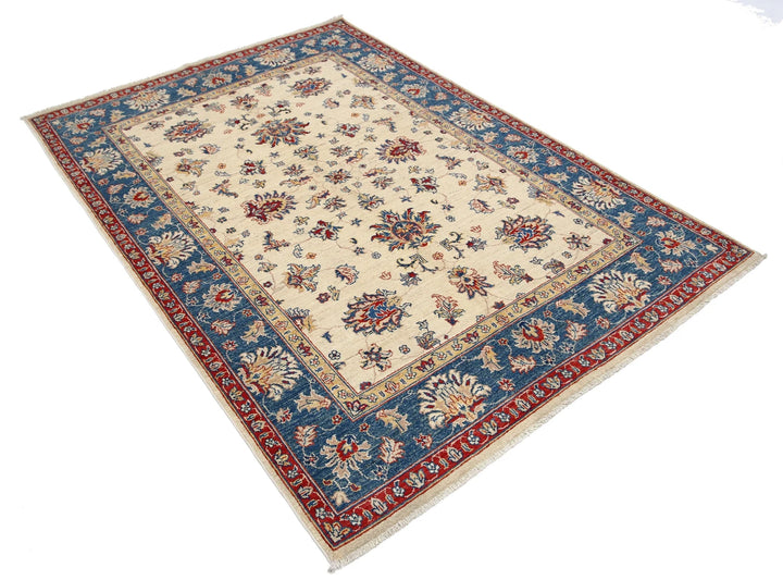 Afghan Ziegler Rug 4' 9" x 6' 8" Hand-Knotted | No. AT67737