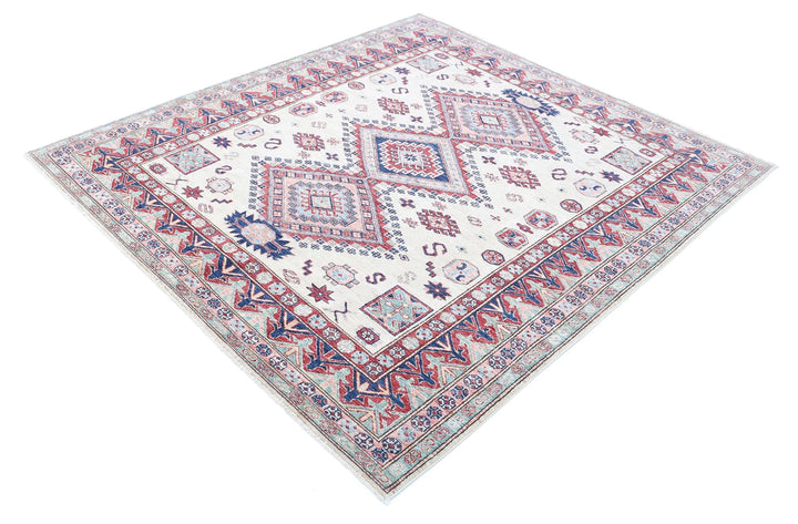 Afghan Royal Kazak Rug 5' 11" x 6' 7" Hand-Knotted | No. AT67738