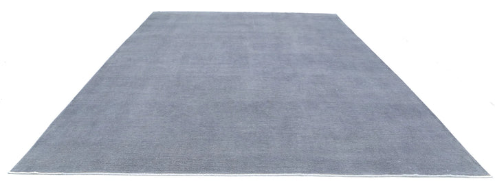 Grey Afghan Overdye Rug 10' 6" x 14' 7" Hand-Knotted | No. AT67800