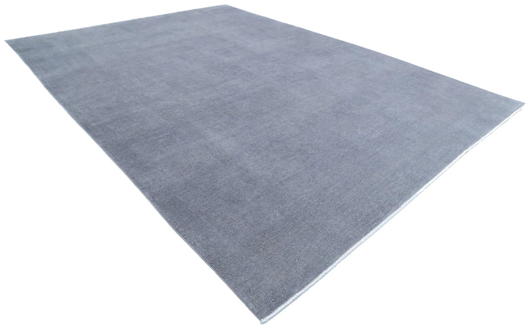 Grey Afghan Overdye Rug 10' 6" x 14' 7" Hand-Knotted | No. AT67800