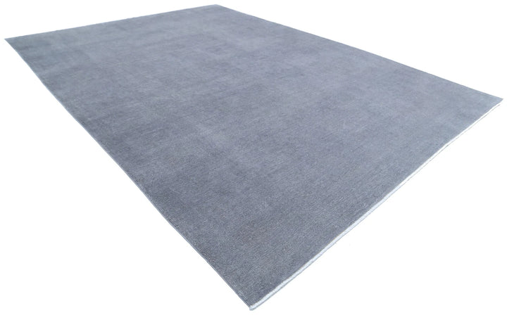 Grey Afghan Overdye Rug 10' 6" x 14' 7" Hand-Knotted | No. AT67800