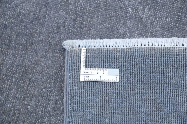 Grey Afghan Overdye Rug 10' 6" x 14' 7" Hand-Knotted | No. AT67800