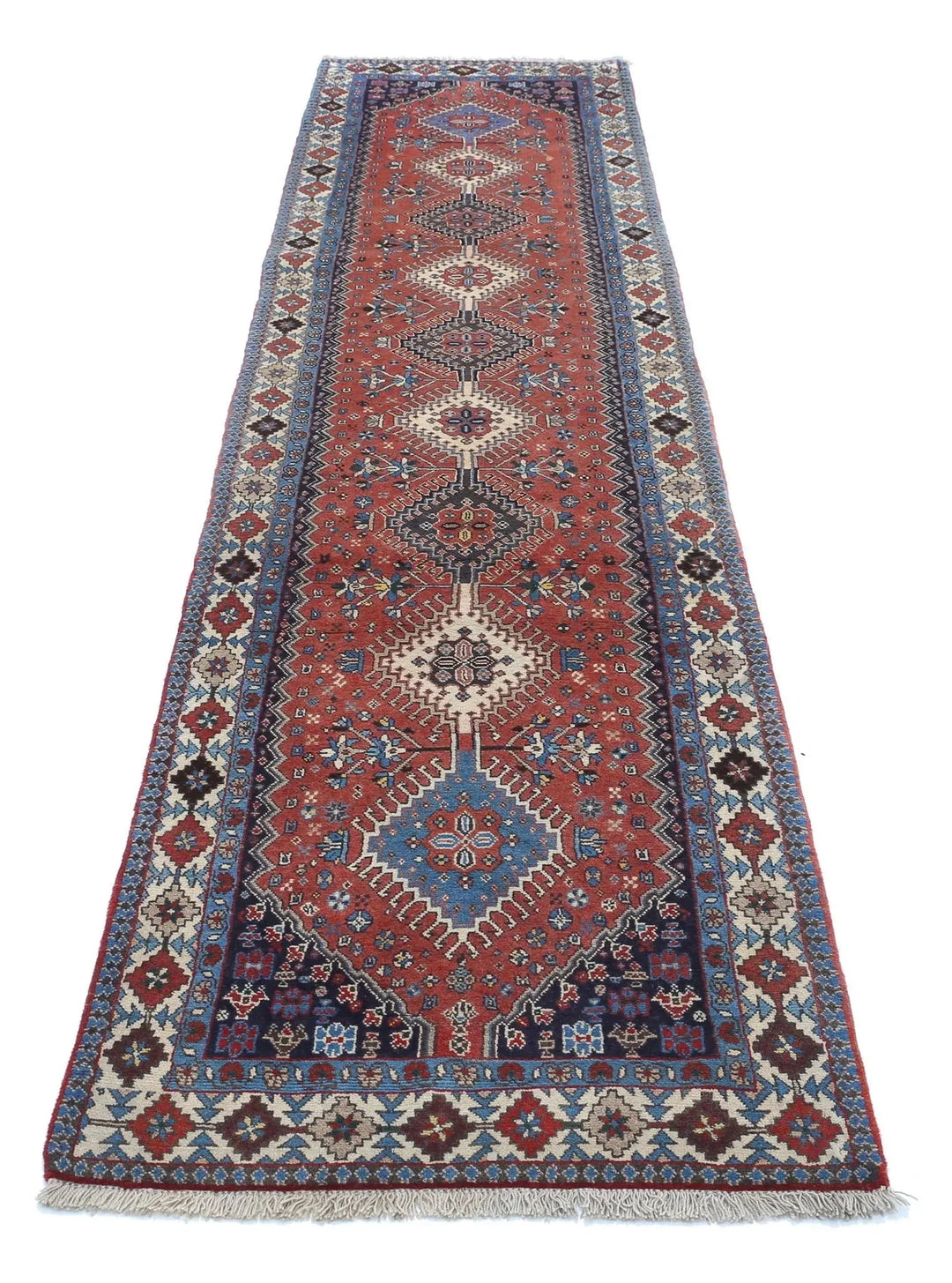 Persian Yalameh Runner 2' 8" x 12' 1" Hand-Knotted | No. AT67905