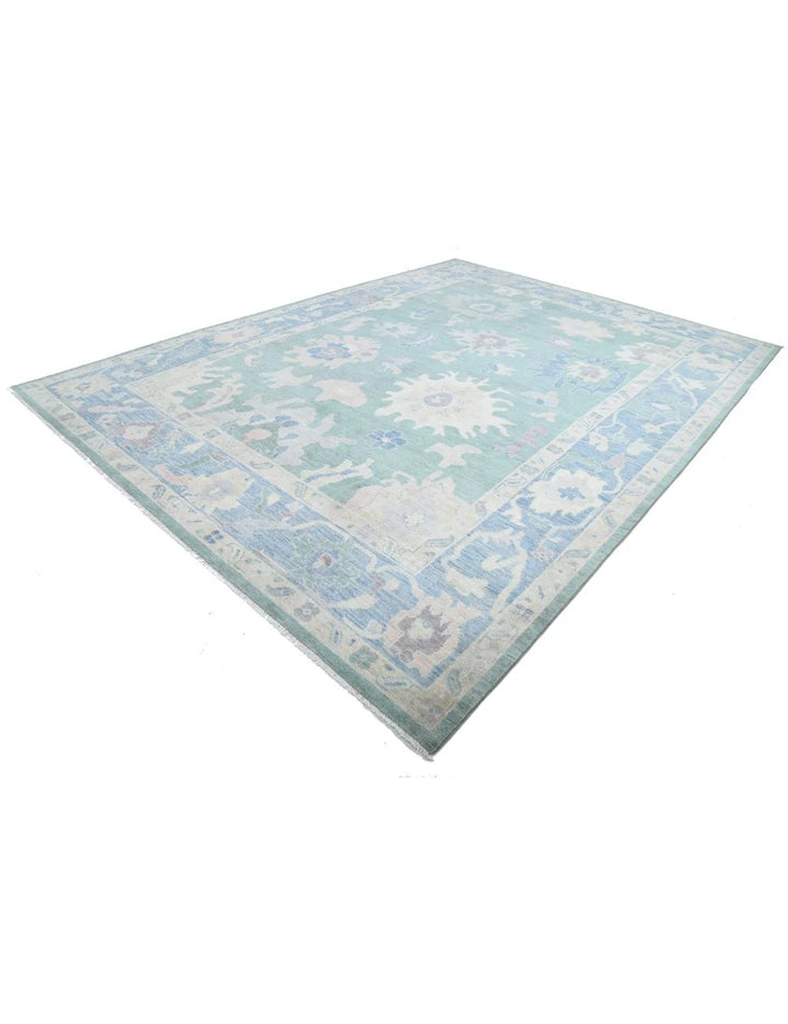 Afghan Oushak Rug 10' 6" x 14' 6" Hand-Knotted | No. AT67943
