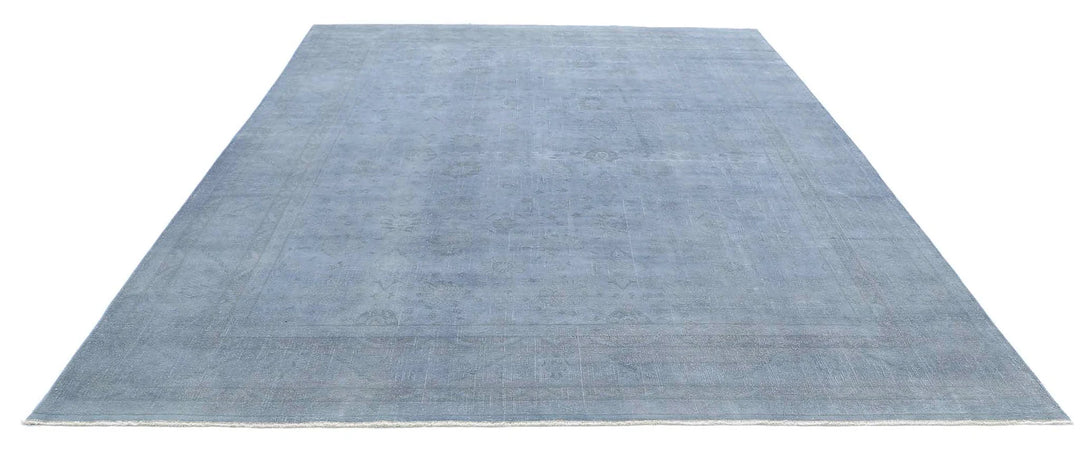 Grey Afghan Overdye Rug 8' 9" x 11' 10" Hand-Knotted | No. AT67988