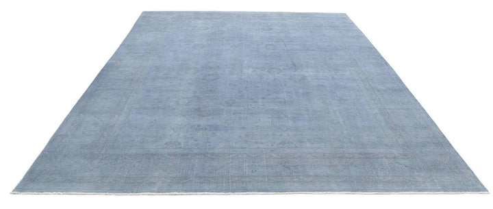 Grey Afghan Overdye Rug 8' 9" x 11' 10" Hand-Knotted | No. AT67988