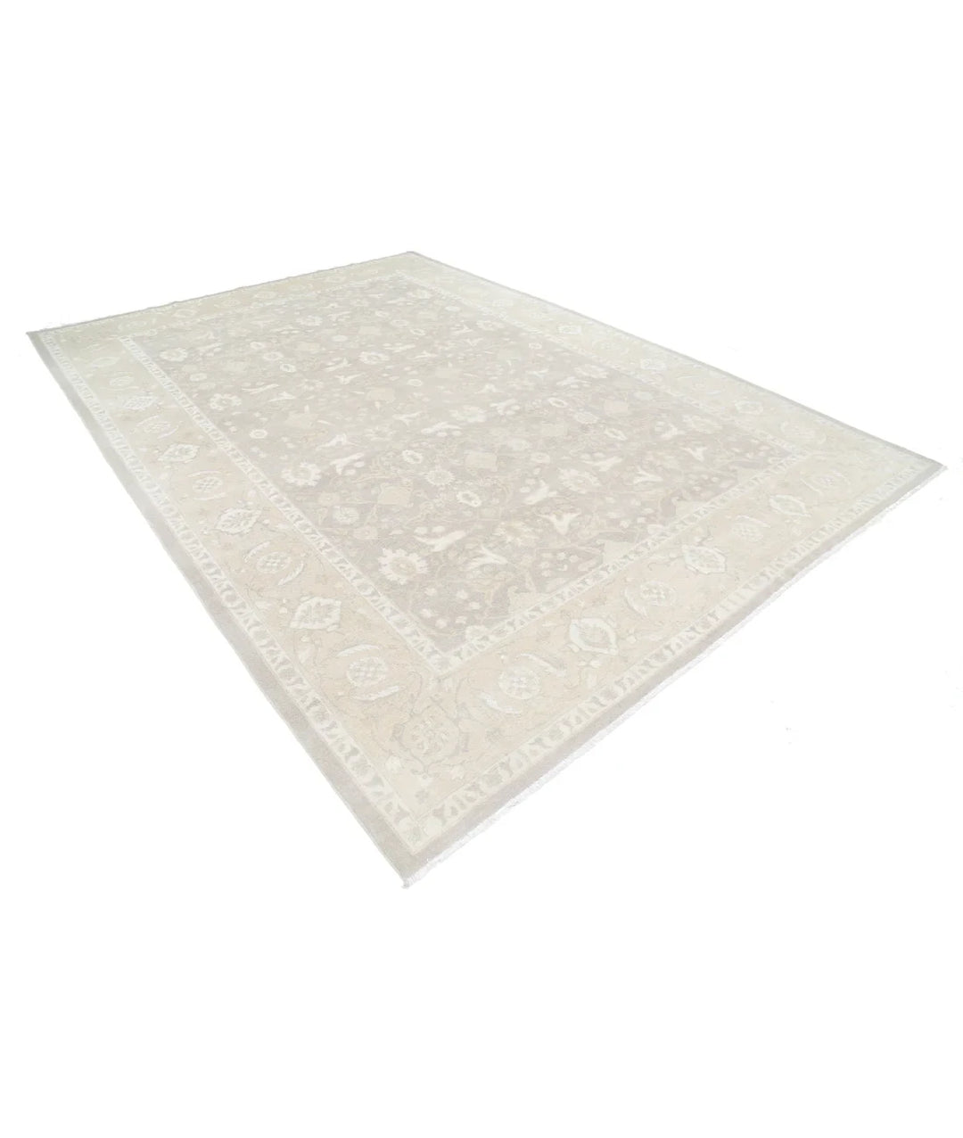 Brown Afghan Serenity Rug 8' 11" x 12' 3" Hand-Knotted | No. AT68065