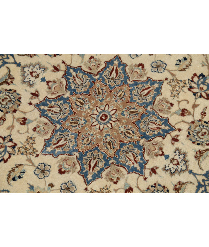Persian Nain Rug 3' 7" x 5' 6" Hand-Knotted | No. AT68334