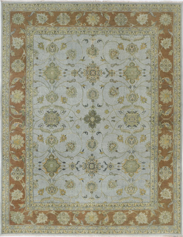 Indian Oriental Rug 7'9" x 9'11" Hand-Knotted | No. AT68367